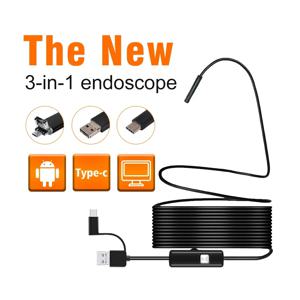 3.9/5.5/7.0/8mm 1080P 3in1 단일 듀얼 렌즈 내시경 검사 도구 안드로이드 모바일 스마트 폰 차량용 카메라 배관 내시경