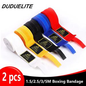 2PCS 1.5/2/3/5M 권투 훈련 붕대 면화 스포츠 붕대 산다 킥복싱 Mma 핸드 장갑 랩 벨트 권투 스포츠 스트랩
