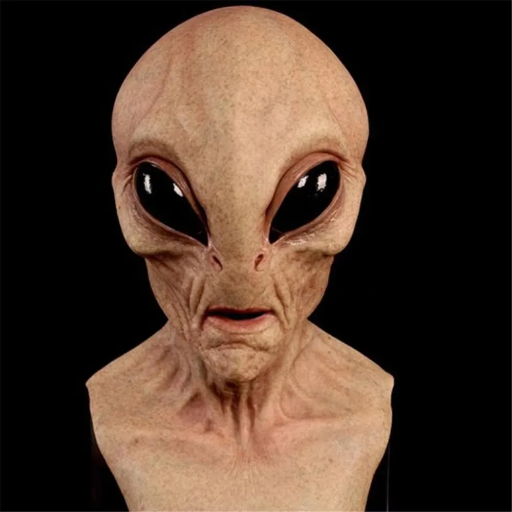 할로윈 외계인 마스크 코스프레 공포 UFO 해골 라텍스 마스크 헬멧 카니발 드레스 파티 의상 소품