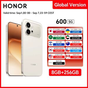 2026 글로벌 버전 HONOR 600 5G 8GB+256GB 스냅드래곤 7 Gen 4 6.57인치 120Hz AMOLED 스크린 200MP 메인 카메라 7000mAh 80W 슈퍼차지