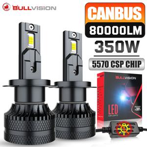 자동차 LED 헤드라이트 H7 LED H4 H1 H8 H9 H11 HB3 HB4 9005 9006 9012 6000K 백색 350W 80000LM 자동차 LED 램프 터보 안개등 12V 2개