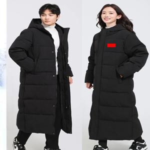 롱 다운 재킷 겨울 트레이닝 스포츠 코트 남성용 코튼 패딩 코트 청소년 패션 도시 스타일 따뜻한 두꺼운 폴리에스터 안감