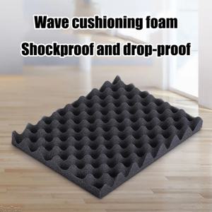 2PCS 30x30cm 도구 상자 웨이브 스폰지 충격 흡수 도구 상자 폼 고밀도 라이닝 소음 감소 방음 쿠션