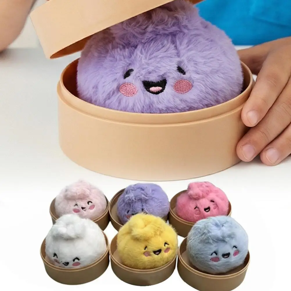 1/12개 귀여운 봉제빵 인형 장난감 감압 반죽 뮤직 키체인 장난감 블라인드 박스 장식품 선물 랜덤 색상