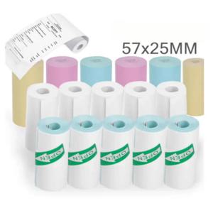 HD 미니 휴대용 열전사 프린터 57mm 셀프 접착 라벨 스티커 용지 (휴대폰 사진 인쇄용) 범용 휴대용 라벨 프린터