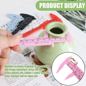 미니 0-80mm 플라스틱 버니어 캘리퍼스, 이중 눈금 휴대용 학생용 측정 도구 선물