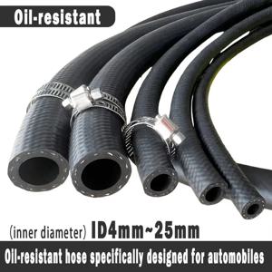 새로운 다기능 자동차 연료 호스 ID 4 5 6 8 10 12 14mm (파이프 클램프 포함) NBR 내유성 호스 오일 파이프