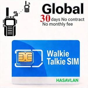 글로벌 PTT 무전기 SIM 카드, 글로벌 무계약 4G LTE IoT SIM, POC PTT 무전기 K300용 300MB/30일, ZOVAGOLO GLOBAL