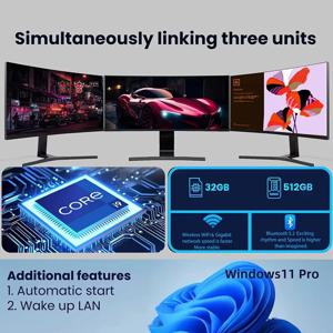 2026 미니 PC 인텔 코어 I9 10980HK/N150 윈도우 11 프로 32GB RAM 1TB SSD PC 게이머 컴퓨터 듀얼 WIFI 6 BT5.2 4K HD 게이밍 데스크탑