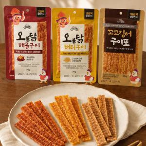 [선미향] 오불닭 국내산 닭가슴살 오징어 육포 3종
