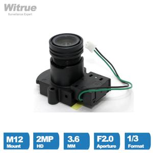 Witrue Cctv 렌즈 3.6mm 2 메가 픽셀 M12 마운트 1/3 