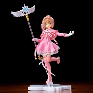 애니메이션 러블리 핑크 카드 캡쳐 사쿠라 15CM 액션 피규어 모델 PVC 그림 모델 자동차 케이크 장식 마술 지팡이 소녀 장난감 선물