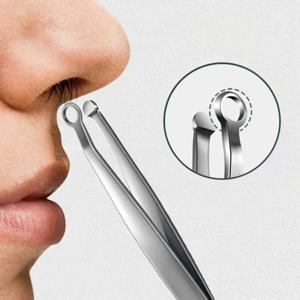 수동 코 헤어 면도기 범용 코 헤어 트리밍 족집게 둥근 머리 코 헤어 클리퍼 스테인레스 스틸 코 커터