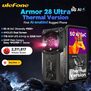 울레폰 아머 28 울트라 T 5G AI 러기드 스마트폰 안드로이드 1TB ROM+32GB RAM AMOLED 6.67인치 디멘시티 9300+