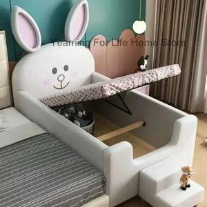 디자인 침대 화이트 하우스 귀여운 어린이용 블랙 모던 로프트 침대 남아 여아용 침대 침실용 가구