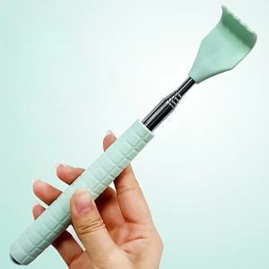 텔레스코픽 핸들과 고무 지압 마사지기가 있는 2PCS 스테인레스 스틸 등긁개, 휴대용 확장형 등 브러쉬