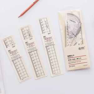 1 Pcs 투명한 간단한 스타일 플라스틱 자 Escolar 학생 사무실 학습 문구 그리기 학교 용품 kawaii 자