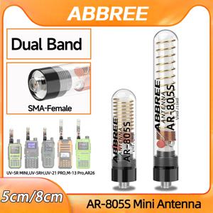 ABBREE AR-805S AR-805 PLUS 워키토키 미니 안테나 SMA-여성형 듀얼 밴드 고이득 UV-5R 미니 UV-32 UV-21PRO 양방향 라디오용
