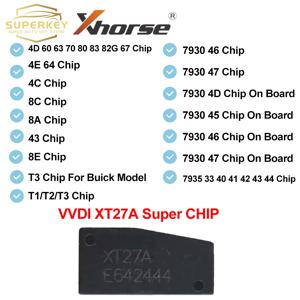 5/10pcs XT27A 슈퍼 칩 트랜스폰더 키 ID46/40/43/4D/8C/8A/T3/47용 Xhorse의 VVDI2 VVDI 미니 키 도구와 호환 가능