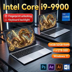 [3년 보증] 15.6인치 초슬림 노트북 인텔 코어 I9-9900 32GB RAM 2TB SSD 윈도우 11 고성능 휴대용 노트북