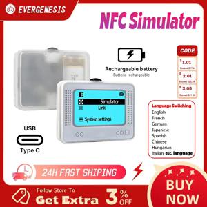 충전식 지능형 NFC 시뮬레이터 에뮬레이터 유니버설 라이터 (스위치/스위치2 Wiiu 3ds 킹덤 티어스 브레스 와일드용)