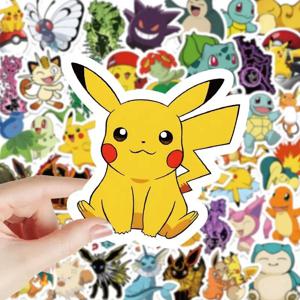 100pcs Kawaii 애니메이션 포켓몬 스티커 귀여운 피카추 Eevee 만화 데칼 노트북 스크랩북 전화 클래식 키즈 스티커 장난감