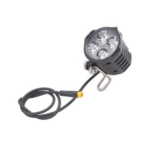 새로운 인기 상품 입고 - 전기 자전거용 LED 헤드라이트 36V 48V 램프 3핀 내장형 경적 전조등 4개 LED 전구 전기 스쿠터 자전거용