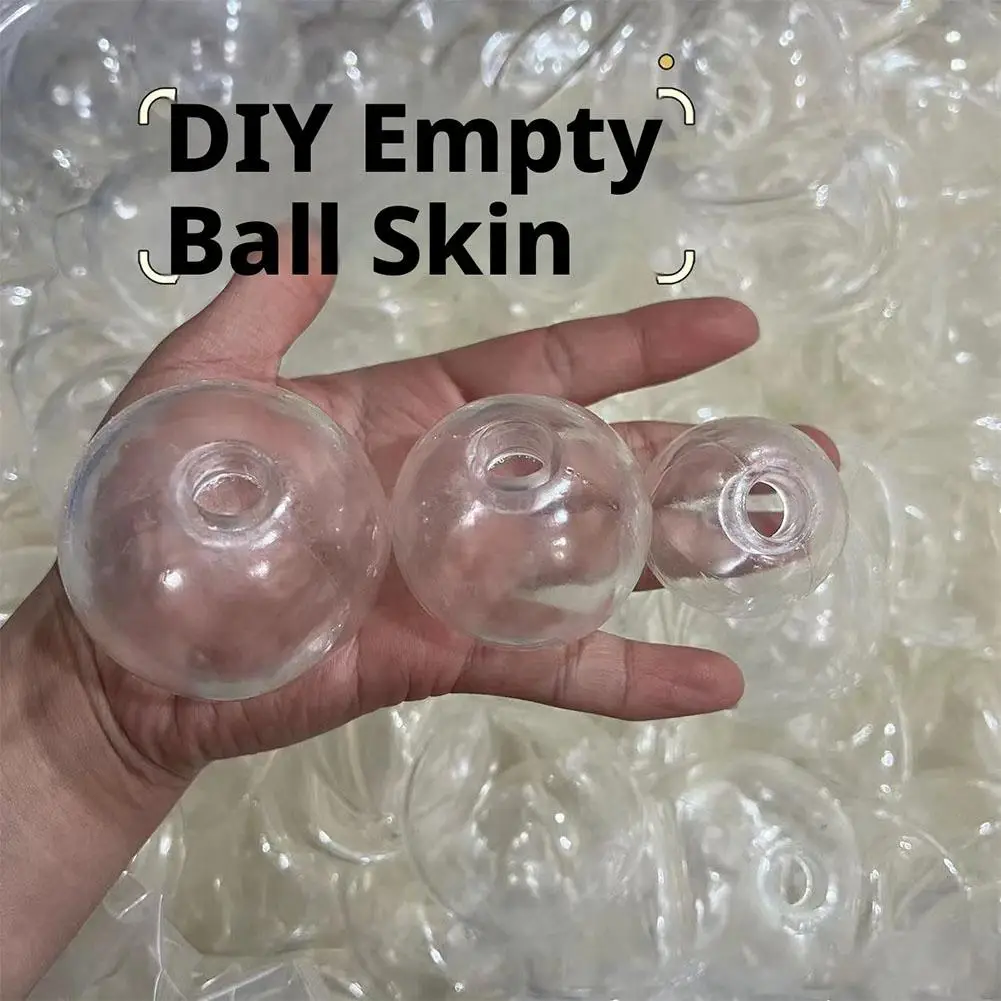 2-10개입 창의적인 스트레스 해소 장난감 DIY 속이 빈 볼 쉘, 부드러운 고무 재질로 제작되어 맥아 설탕 압출 볼 제작에 사용됨