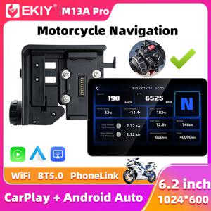 EKIY 6.2인치 무선 CarPlay 모토 안드로이드 오토 BMW R1200GS R1250GS F800 F900 S1000XR용 GPS 오토바이 내비게이션 (원더휠용)