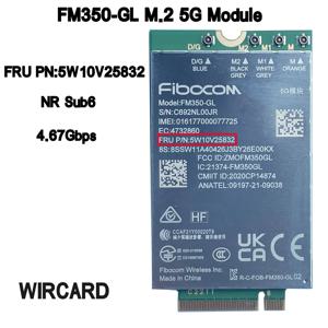 FM350-GL 씽크패드 P1 Gen5 T14s Gen3 X13 Gen3 X1 탄소 10 세대 X1 요가 7 세대용 모듈, 5G NR M.2 Sub6 5G FRU 5W10V25832