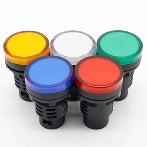 1pcs 30mm 패널 마운트 12V 24V 110V 220V 380V LED 전원 표시기 파일럿 신호등 램프