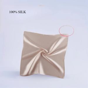 6A 100% 뽕나무 실크 포켓 스퀘어 손수건 단색 크레이프 새틴 체스트 스카프 작은 손수건 실크 행키 25*25cm
