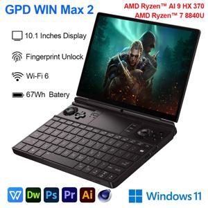 GPD WIN MAX 2 미니 노트북 AMD AI 9 HX 370 32GB 램 2TB SSD LPDDR5 AI PC 35w TDP 10.1인치 휴대용 비즈니스 컴퓨터