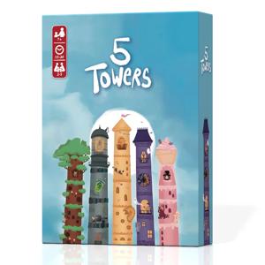 5타워 추상 전략 스태킹 타워 퍼즐 보드게임 레저 모임 중국어-영어 버전