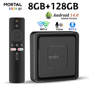 2026년 베스트셀러 스마트 TV 박스 안드로이드 14 울트라 HD 비디오 출력 셋톱 박스 BT5.4 Wi-Fi 6 넷플릭스 스트리밍 플레이어 Q7 지원
