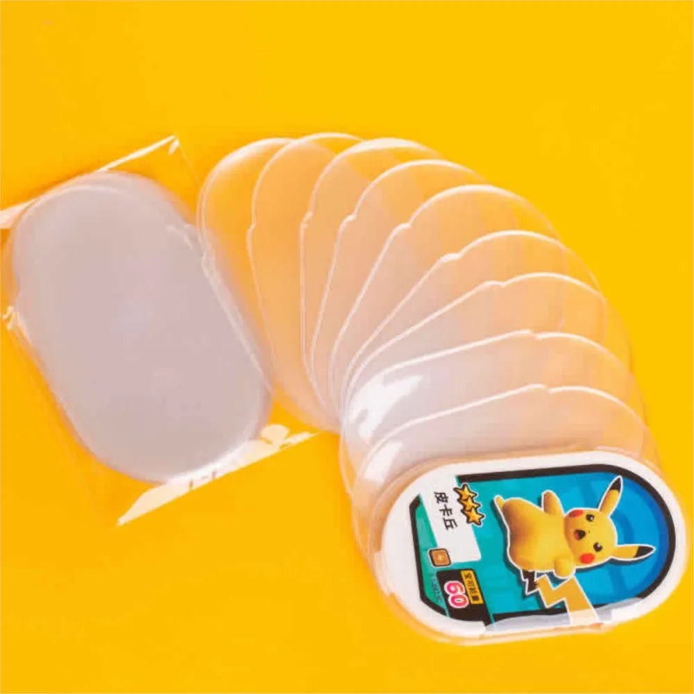 10-100pcs Mezastar 클리어 프로텍터 슬리브 포켓몬에 적합 Mezastar 아케이드 게임 특수 디스크 척 수집 트레이드 스토리지 커버 장난감