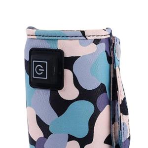 휴대용 아기 젖병 워머 USB 충전식 온도 조절 히터 가방 (자동차 여행용)