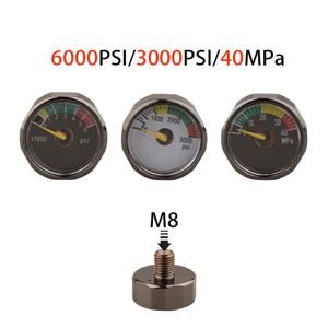 HPA 스쿠버 M8 미니 압력 게이지 6000PSI/3000PSI/40MPa 공기 압축기 다이빙 레귤레이터용 압력계 CO2 액세서리 1/5/10PCS