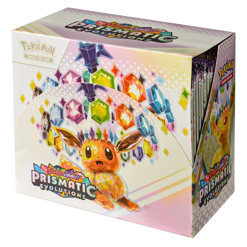 360개 영어판 포켓몬 TCG: 프리즈매틱 에볼루션스 스칼렛 바이올렛 박스 포켓몬 트레이딩 카드 36팩 박스 선물