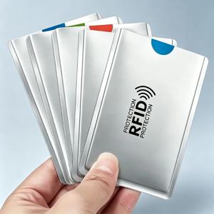 2-50Pcs RFID 차단 카드 슬리브, 도난 방지 신용 직불 은행 카드 보호기 커버 카드 홀더 스킨 케이스