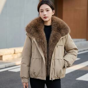 파카 여성 겨울 자켓 새로운 빅 퍼 칼라 파이 오버컴 여성용 코튼 의류 두꺼운 따뜻한 코튼 패딩 자켓 코트 아우터웨어