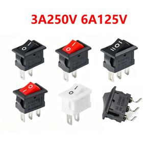 10pcs KCD11 로커 스위치 10*15mm 미니 푸시 버튼 스위치 ON-OFF / ON-OFF-ON 2 핀/3 핀 3A 250VAC / 6A 125VAC 10x15mm