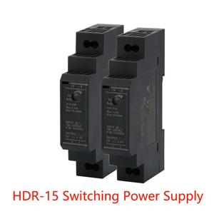 HDR-15W 5V 12V 15V 24V 48V SMPS 110V/220V AC-DC DIN 레일 설치 초슬림 산업용 스위치 전원 공급 장치 1개