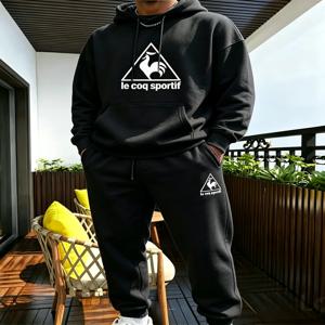 2026 남성 스포티 수트 세트 - 신상 가을_겨울 투피스 커플 스웨트셔츠와 드로스트링 캐주얼 팬츠 캐주얼 수트