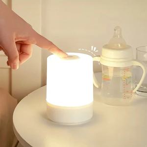 LED 야간 조명 침대 옆 조광 가능 충전식 데스크탑 야간 램프 침실 침대 옆 조명 장식 터치 리딩 LED 테이블 램프