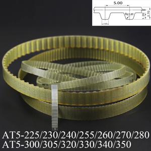 AT5-225/230/240/255/260/270/280/300/305/320/330/340/350 5mm 피치 AT5 PU 스틸 와이어 사다리꼴 코깅형 동기식 타이밍 벨트