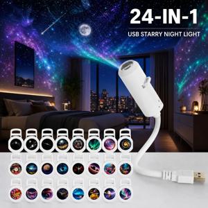 미니 스타 프로젝터 램프 USB 갤럭시 무드등 침실 파티 거실 자동차 여행 크리스마스 선물