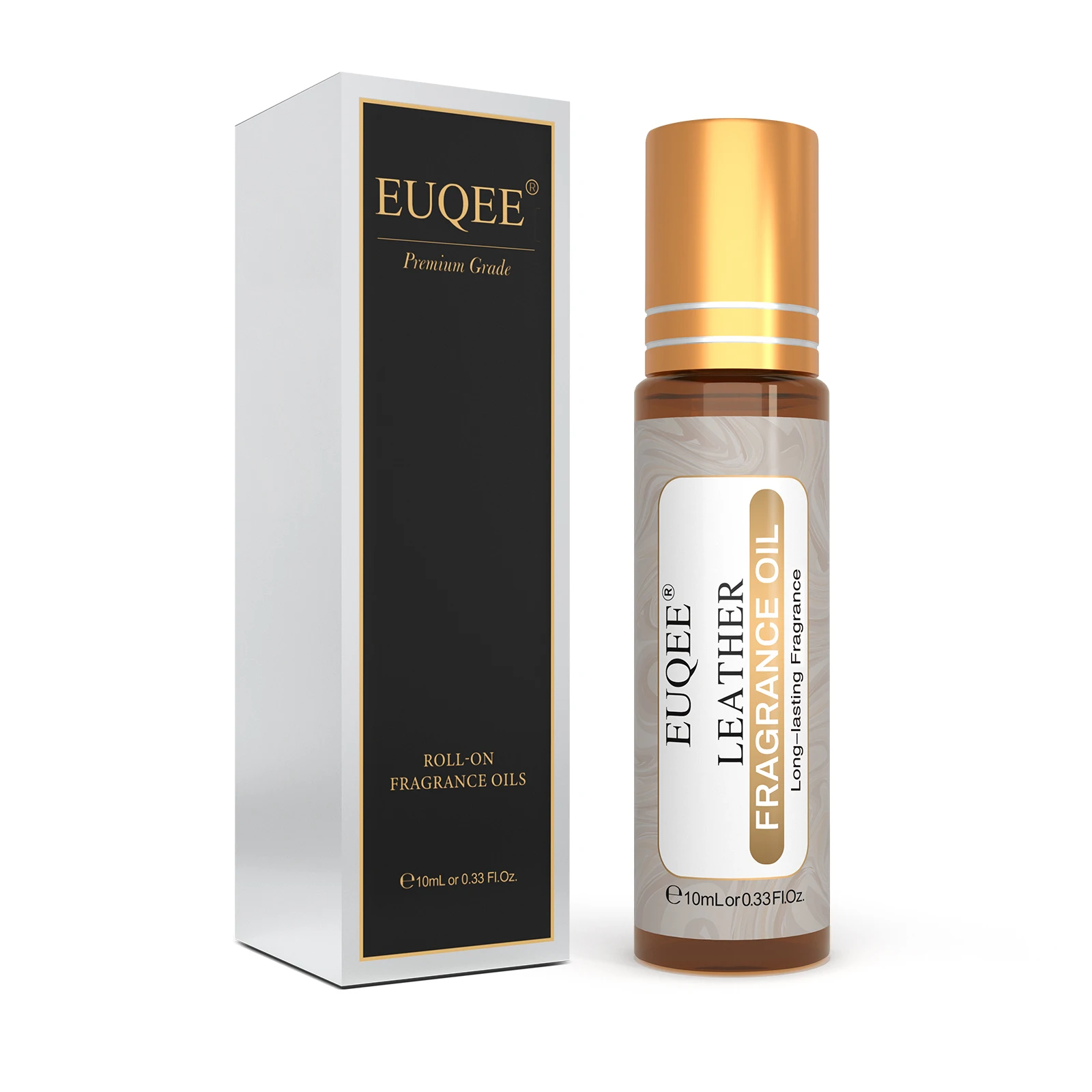 EUQEE 10ml 남성용 롤온 향수 오일 가죽향, 담배향, 드래곤 블러드, 바닐라, 머스크, 그린티, 오래 지속되는 향수 오일