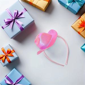 미니 글리터 핑크 카우보이 모자 헤어밴드, 웨스턴 파티, 디스코, 코스프레, 생일, 할로윈, 카우걸 의상 액세서리