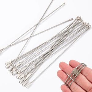 5pcs 와이어 로프 키 체인 스테인레스 스틸 와이어 키 체인 카라비너 ​​케이블 키 링 야외 하이킹 스크류 잠금 장치 가제트 키링 TMZ